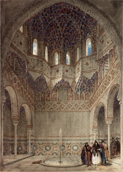 In het Alhambra Paleis, Granada door David Roberts